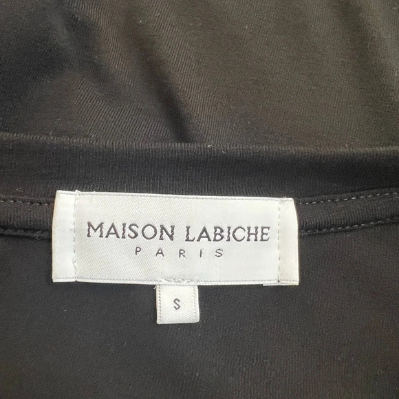 Maison Labiche Black Long Sleeve Viscose Stretchy Bodycon Maxi Dress Size S NWOT - Picture 11 of 12